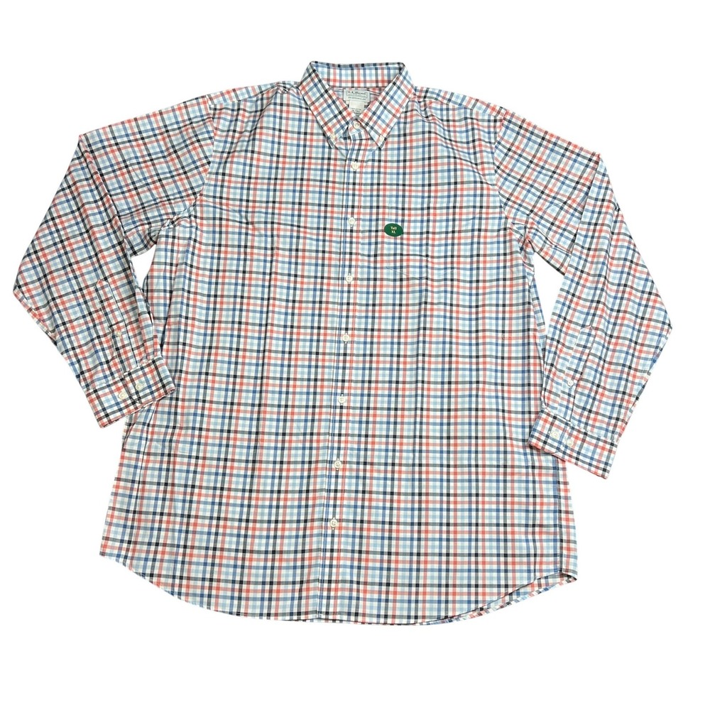 NWT LL Bean Mens XL Tall True‎ Cool Kennebunk Traditional Fit Button Down Shirt